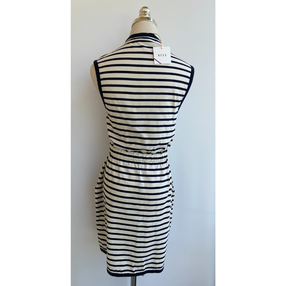 NWT Kule Sz M Blue White Striped White Cotton Tank Dress - Picture 7 of 9
